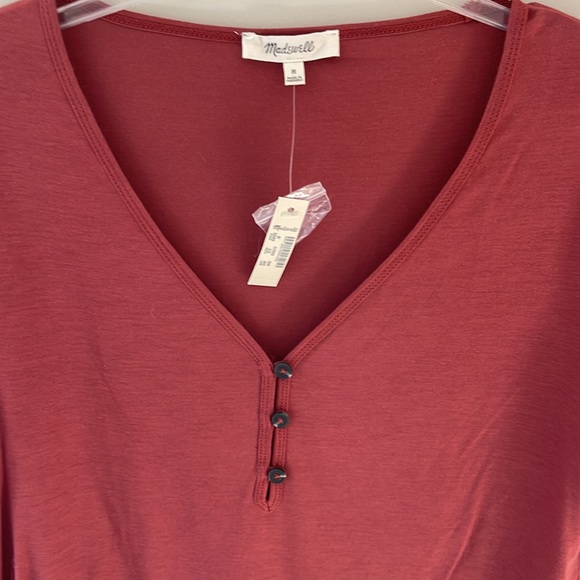 Madewell Drapey Henley Tee size M NWT - Picture 6 of 7